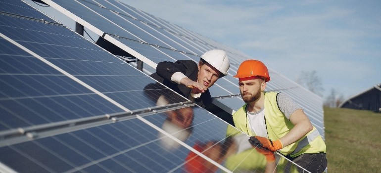men deciding how to clean your solar panels in Nevada