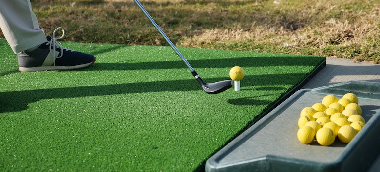 Artificial turf used for golf